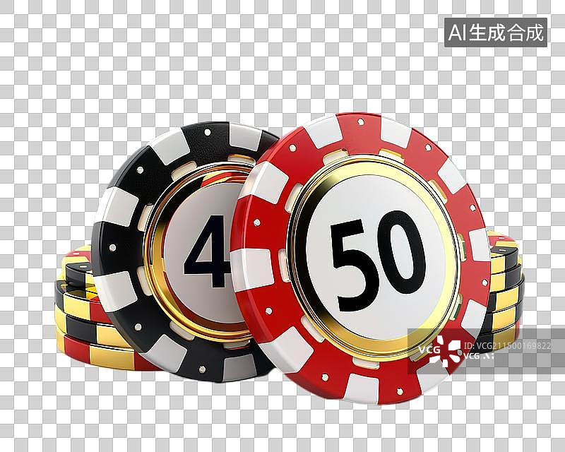 【AI数字艺术】扑克牌娱乐游戏筹码图片素材