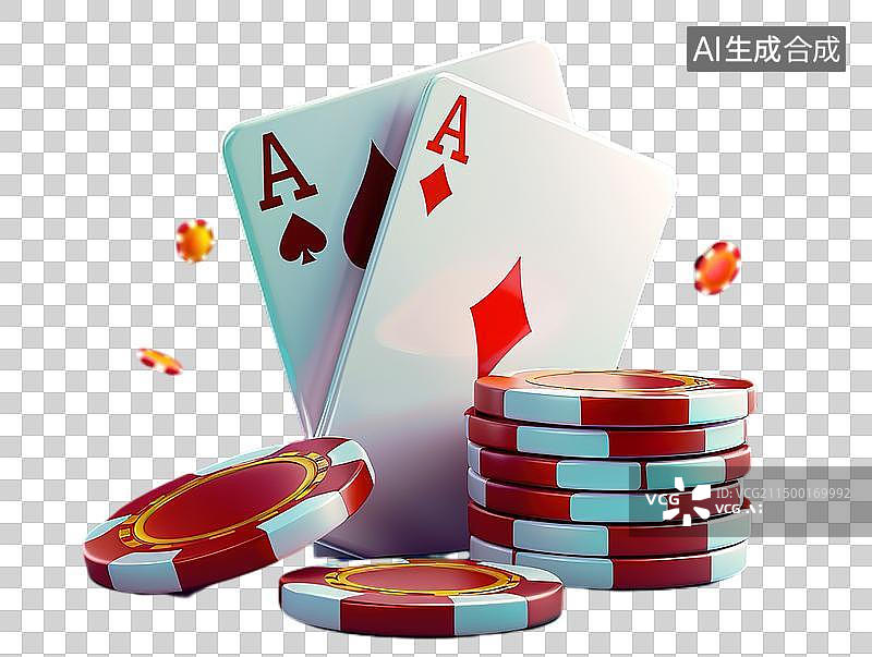 【AI数字艺术】扑克牌娱乐游戏筹码图片素材