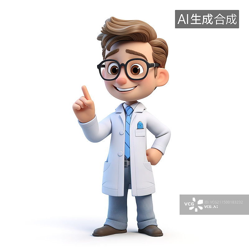 【AI数字艺术】医生卡通形象图片素材