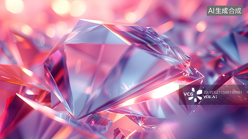 【AI数字艺术】抽象玻璃透明背景图片素材