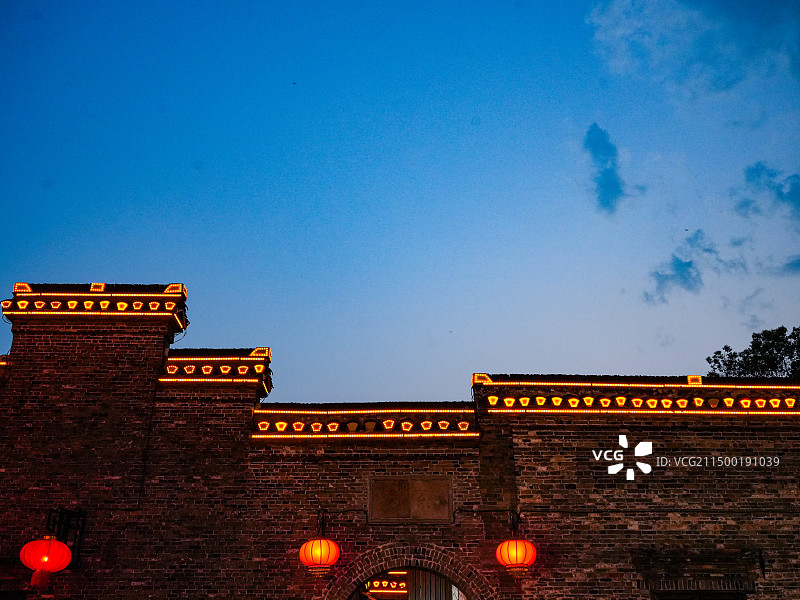 镇江西津渡的傍晚图片素材