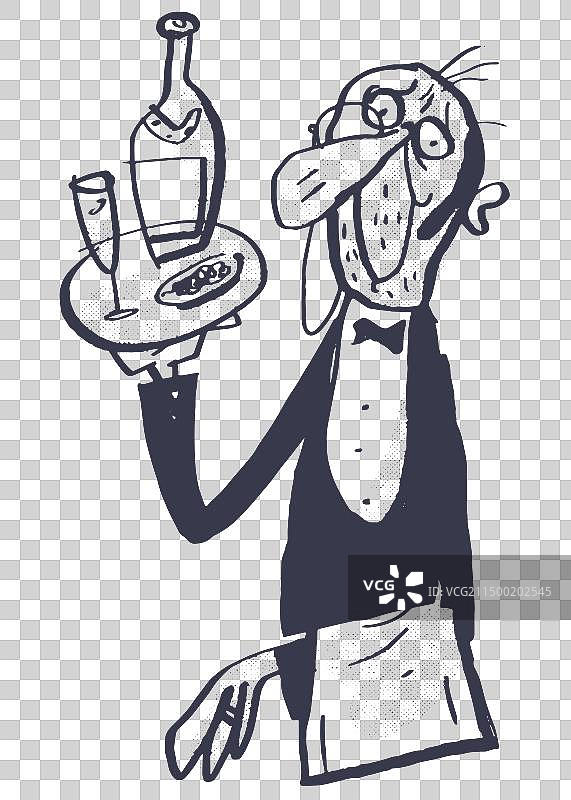 餐厅酒吧服务员图片素材