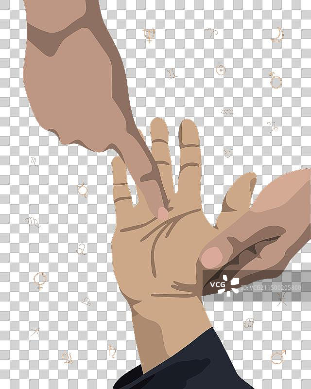 手相术生命线预测图片素材