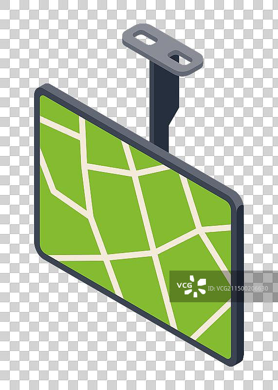 带导航地图图标的GPS导航器2.5D图图片素材