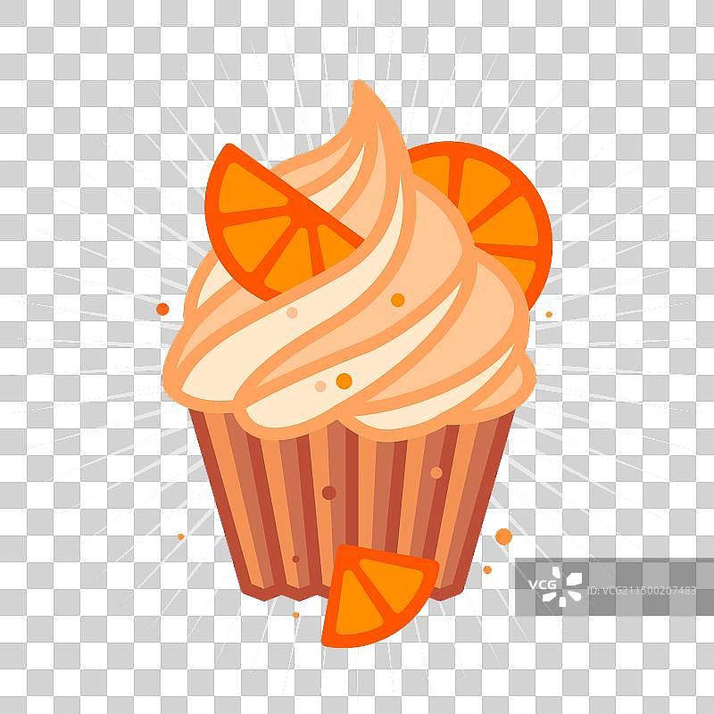橙色纸杯蛋糕甜点美食图片素材