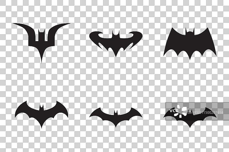 万圣节蝙蝠剪影设计图片素材