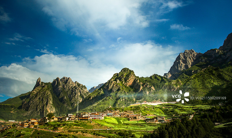 甘南扎尕那最美乡村图片素材