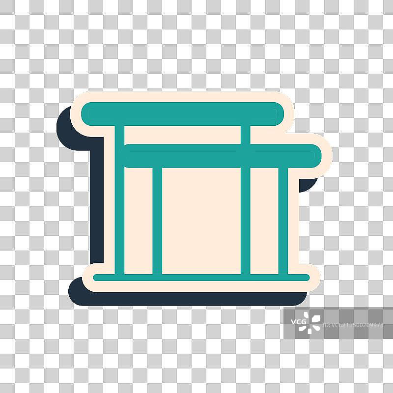 绿色体操器材高低杠图标图片素材