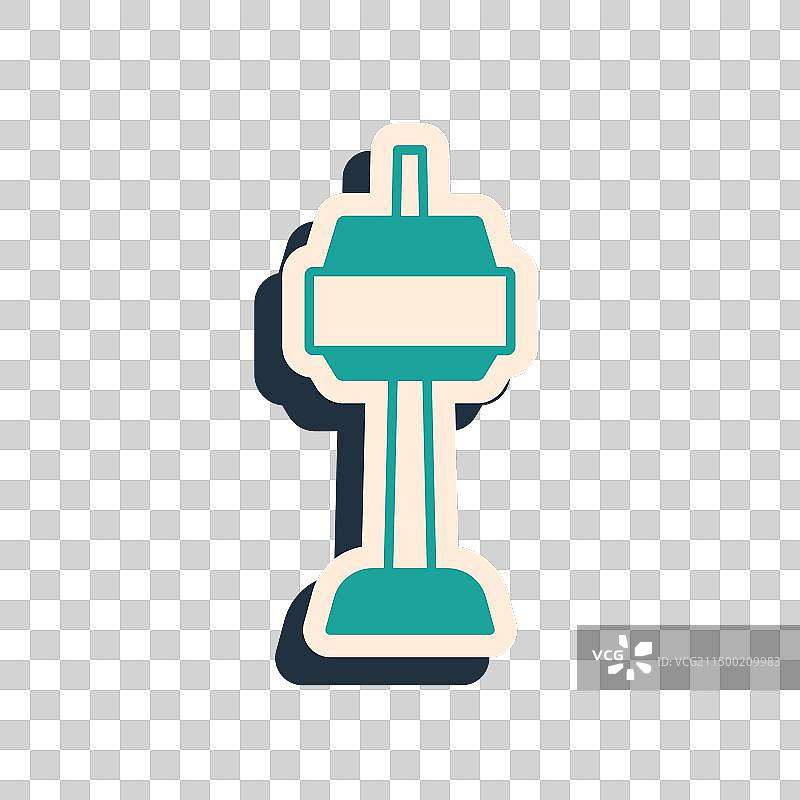 韩国首尔塔绿色图标图片素材