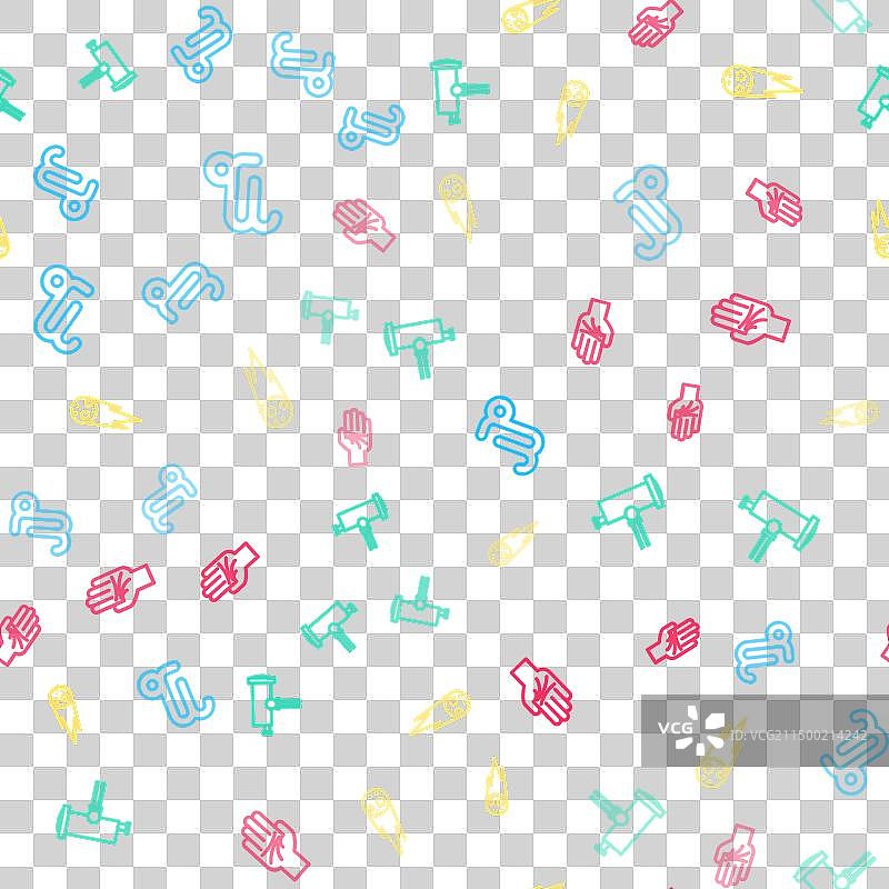 摩羯座望远镜彗星坠落生肖线条组合图片素材