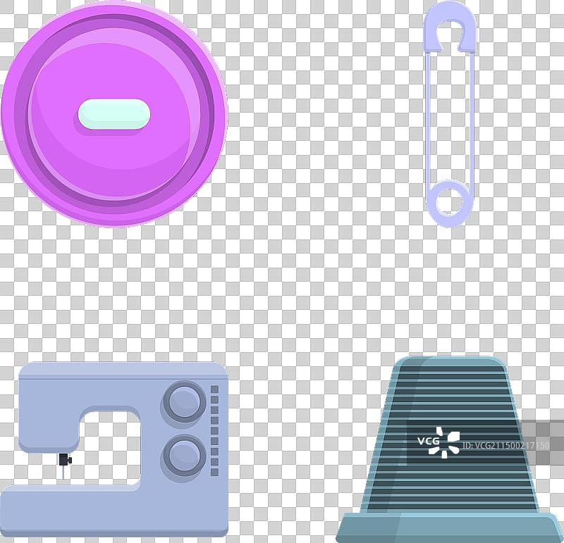 卡通缝纫刺绣图标集合图片素材