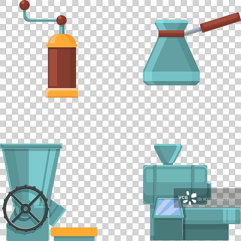 咖啡行业图标卡通合集图片素材