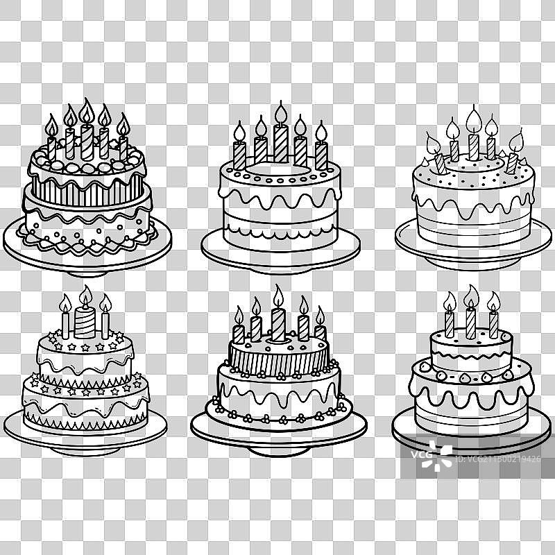 鲜艳的生日蛋糕图片素材