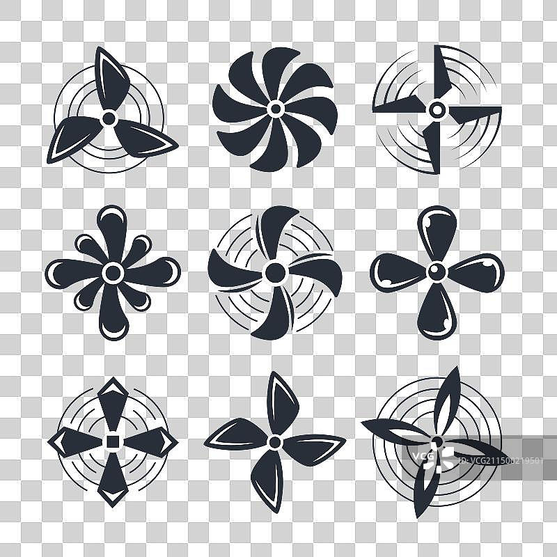 飞机螺旋桨和发动机叶片图片素材