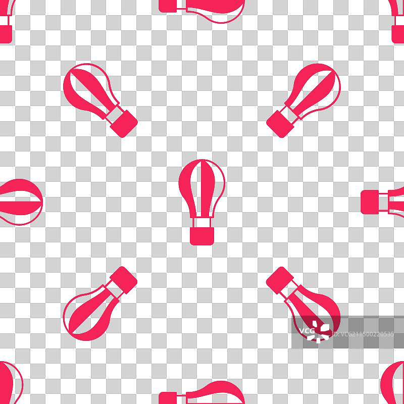 红色热气球图标，独立无缝图片素材