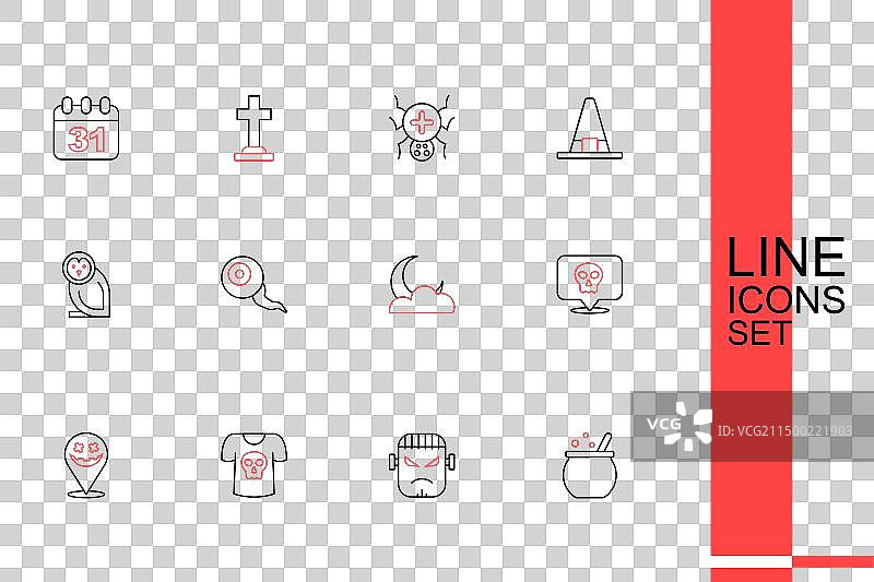 万圣节女巫大锅和科学怪人图片素材