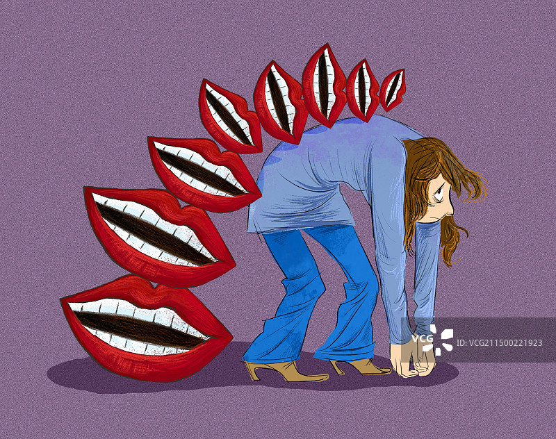 被互联网网暴的女人图片素材