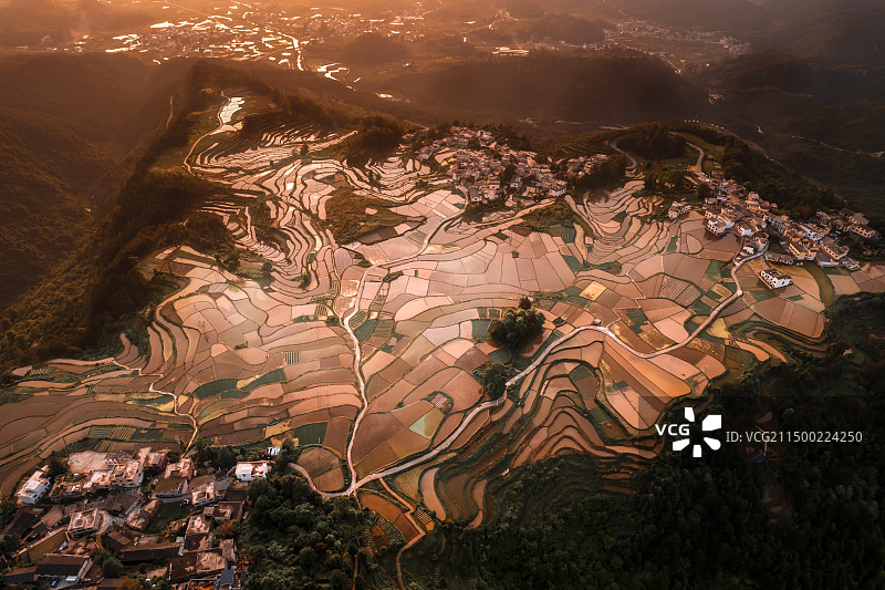 贵阳花溪石门梯田图片素材