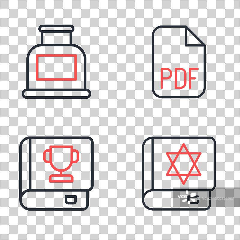 PDF文件文档书犹太律法书线条图片素材
