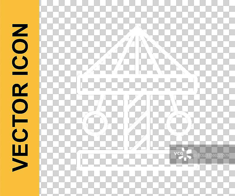 旋转木马图标（白色线条）图片素材