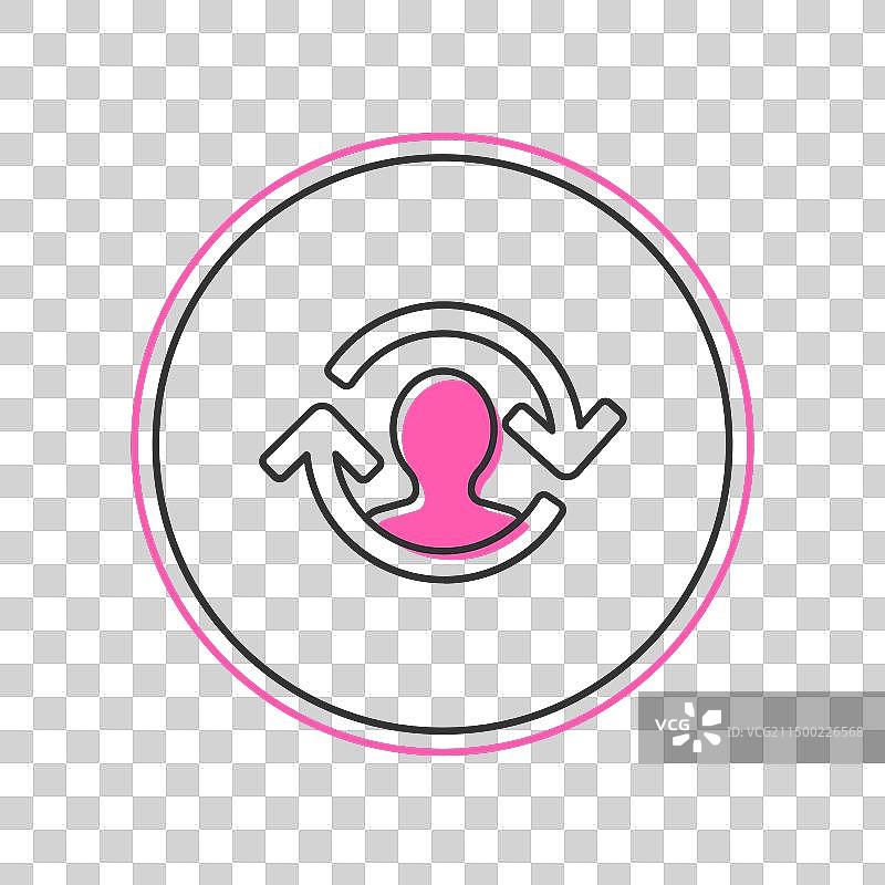 填充轮廓人力资源图标图片素材