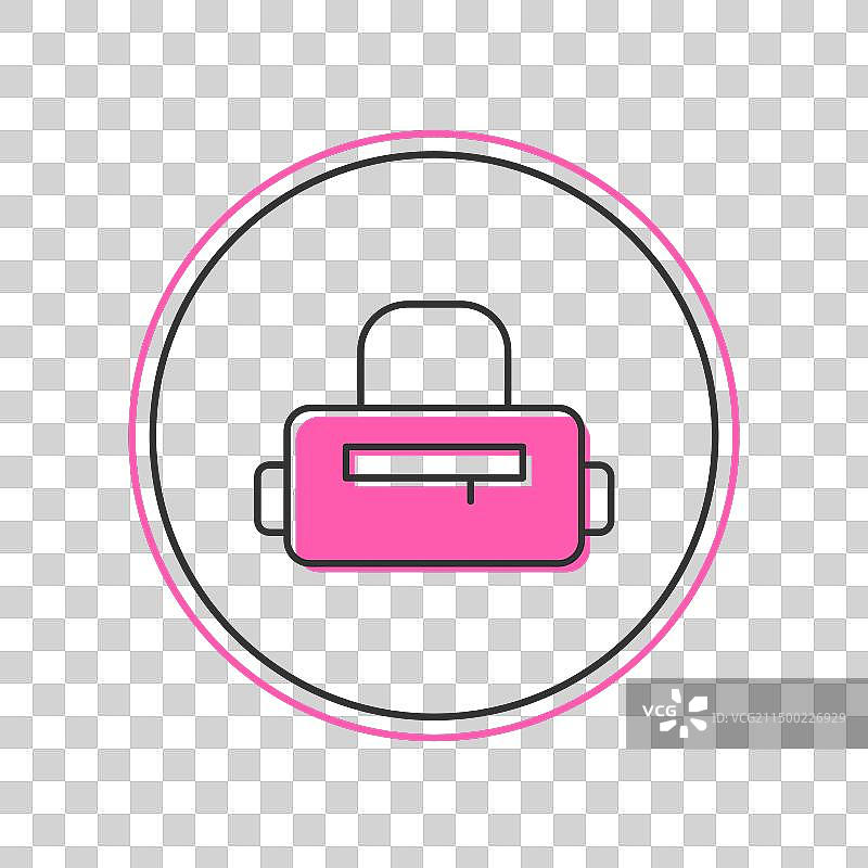 白色背景上的运动包轮廓图标图片素材