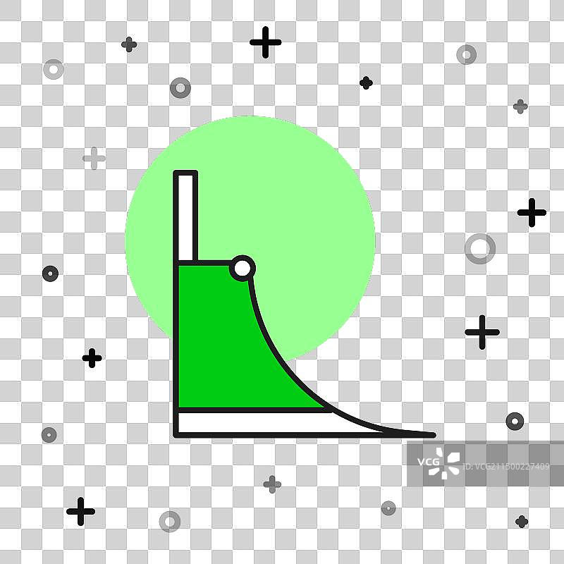填充轮廓滑板公园图标孤立的白色图片素材