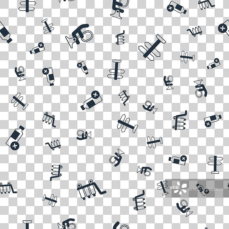 手推车行李飞机座位（无水瓶）图片素材