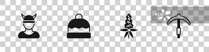 维京头饰小帽羽扇豆图片素材