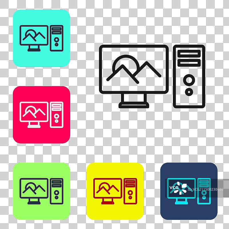 照片修饰黑色线条图标图片素材