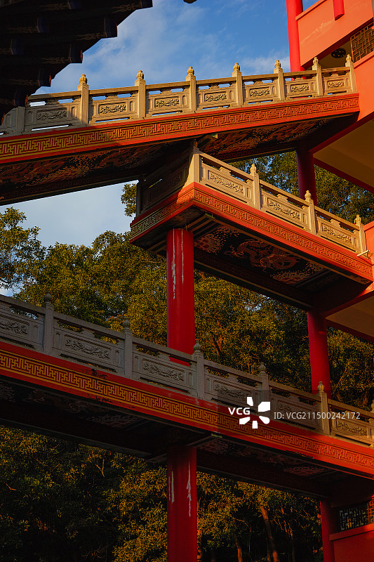 东莞 大岭山森林公园 观音寺 亭台楼阁图片素材