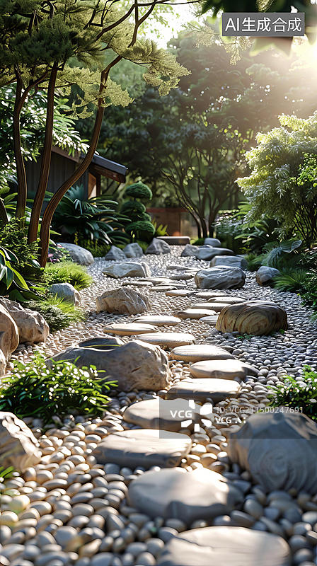 【AI数字艺术】园林景观设计效果图图片素材