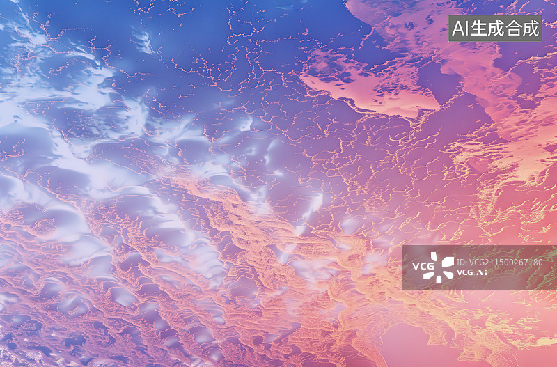 【AI数字艺术】日落时天空中云的低角度视图图片素材