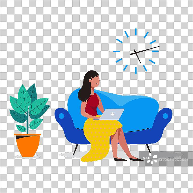 在友好的开放空间里工作的女人图片素材