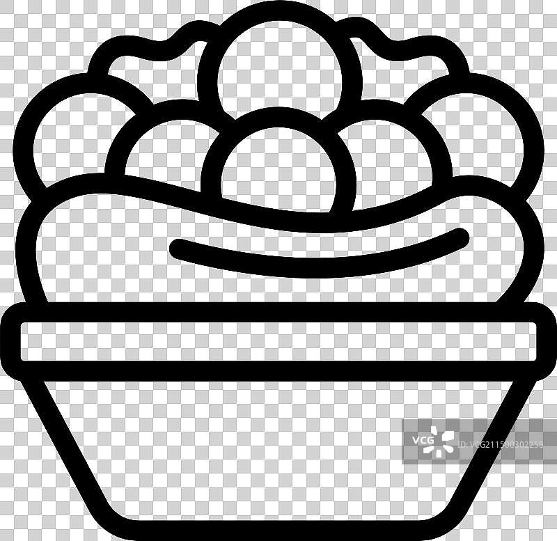 香蕉船小吃图标轮廓切片图片素材