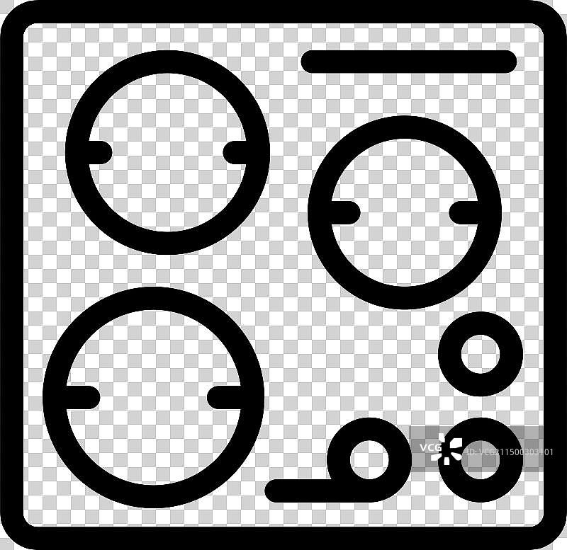 电磁炉图标轮廓图片素材