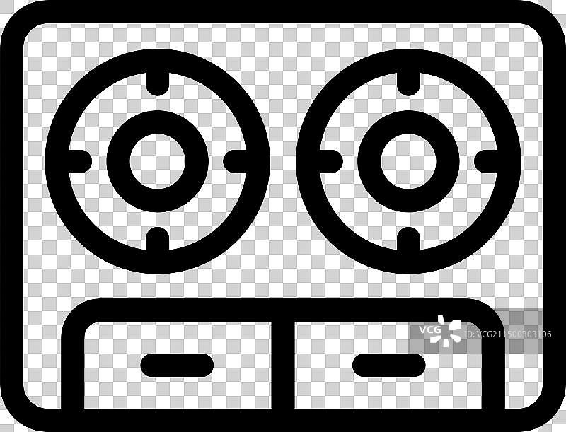 电磁炉图标轮廓烹饪图片素材