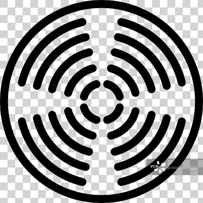 电磁炉设备图标轮廓图片素材