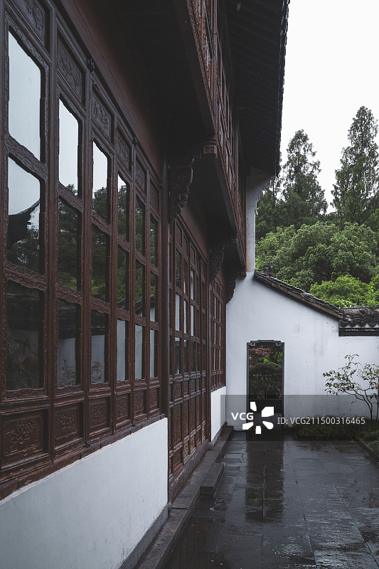 浙江杭州西湖郭庄图片素材