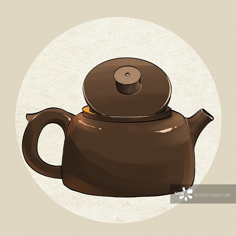 云南建水紫陶非遗文化陶器插画图片素材