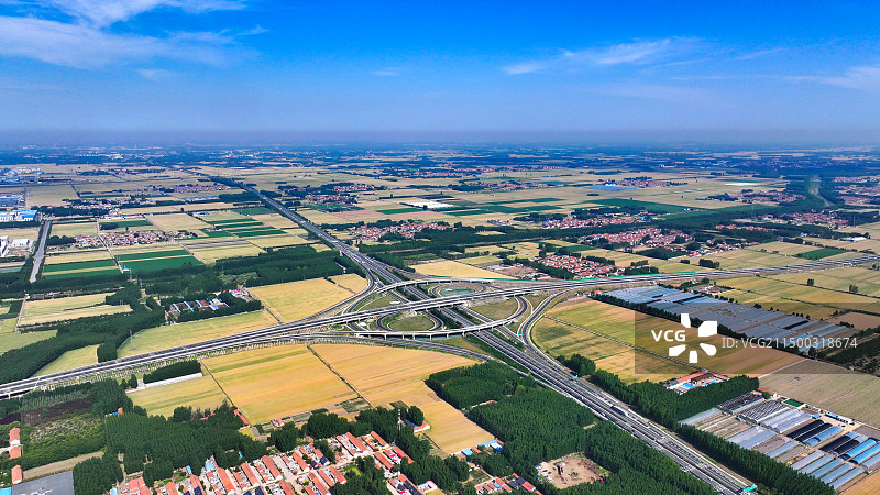 中国山东省潍坊诸城市青兰高速辛兴枢纽立交图片素材
