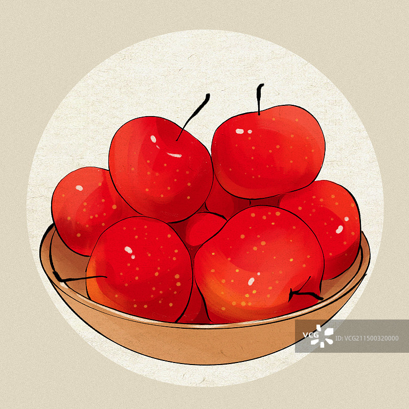 河北兴隆山楂土特产农产品中草药插画图片素材