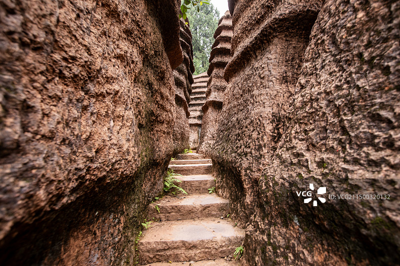 湘西古丈红石林奇观图片素材