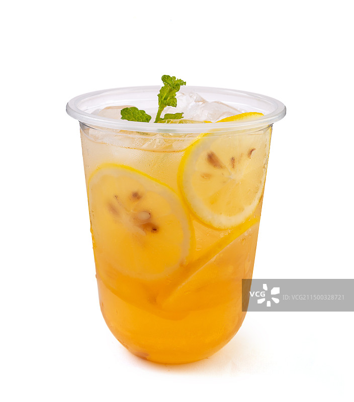 鸭屎香柠檬茶加冰冷饮图片素材