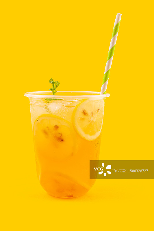 鸭屎香柠檬茶加冰冷饮图片素材