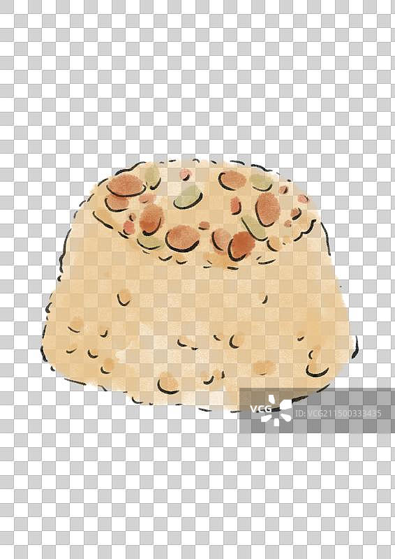 国潮风福州美食插画元素-八宝芋泥饭图片素材