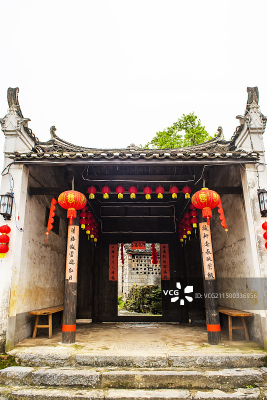 广西贺州富川福溪古寨 广西千年古瑶寨富川县福溪村 广西贺州福溪村古村落 中国传统古村落图片素材
