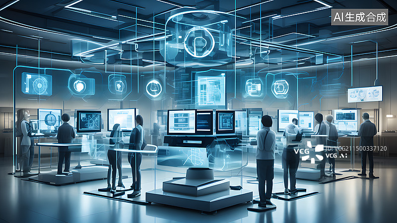 【AI数字艺术】现代办公室内部图片素材