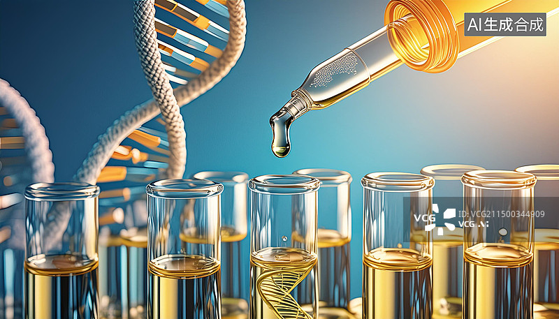 【AI数字艺术】实验室玻璃器皿器具试管图片素材
