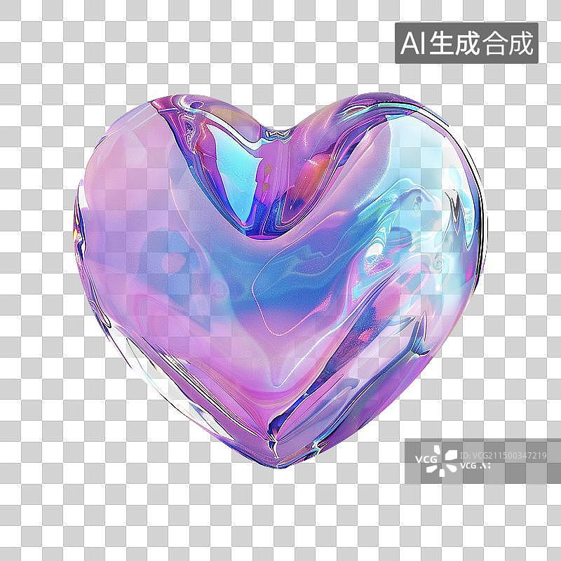 【AI数字艺术】七夕情人节浪漫心形海报装饰元素图片素材